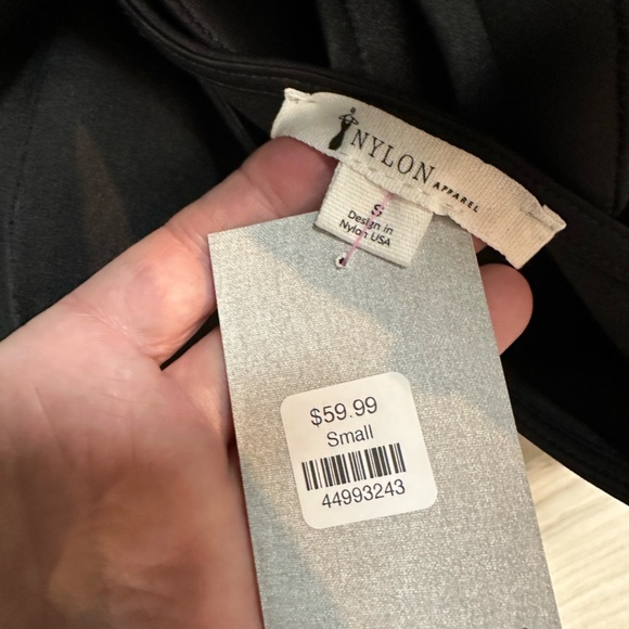 Nylon Apparel - 3 D Floral One Shoulder Top, Black, Sizes S or M - NWT - Picture 8 of 11